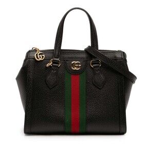 Pre-Loved Gucci Small Leather Web Ophidia Satchel